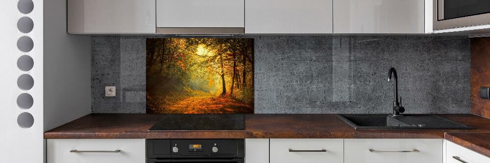 Panel dekor szkło Las jesienią