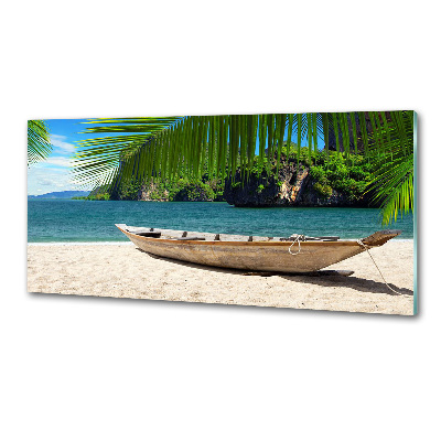 Panel do kuchni Łódka na plaży