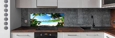 Panel do kuchni Seszele plaża