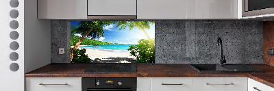 Panel do kuchni Seszele plaża