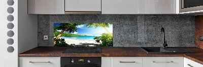 Panel do kuchni Seszele plaża