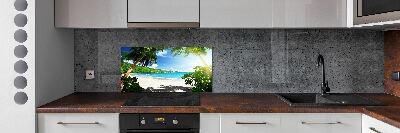 Panel do kuchni Seszele plaża