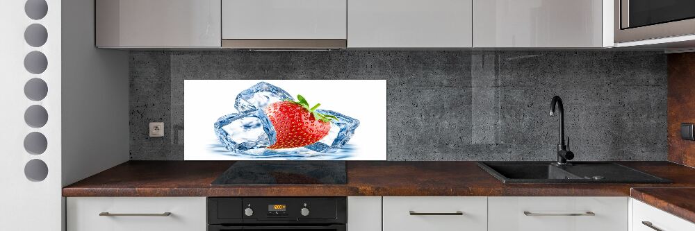 Panel do kuchni Truskawka z lodem