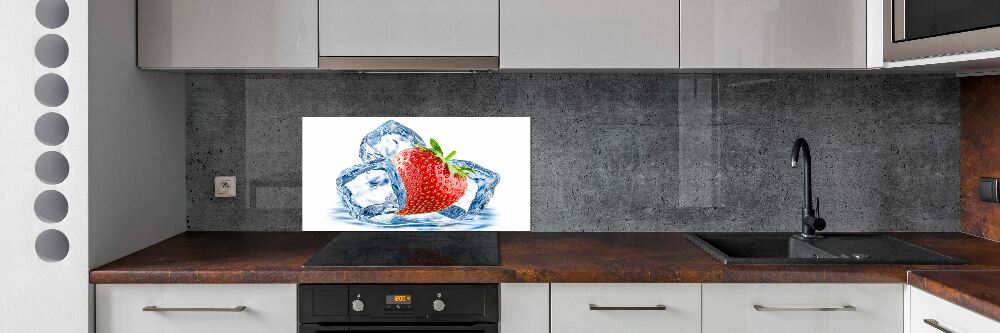 Panel do kuchni Truskawka z lodem