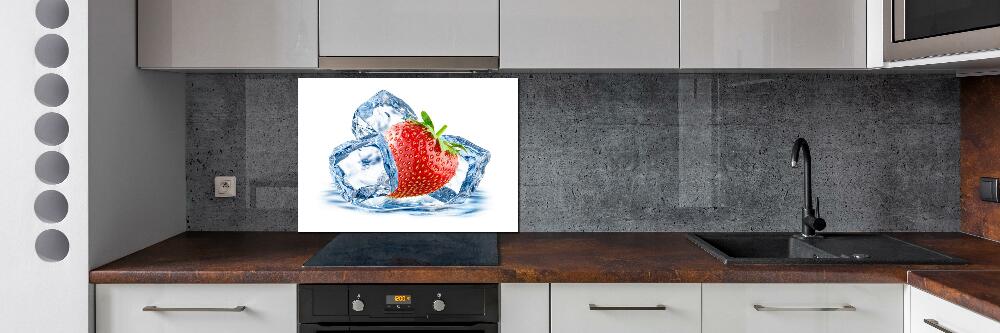 Panel do kuchni Truskawka z lodem