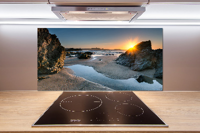 Panel do kuchni Skały na plaży