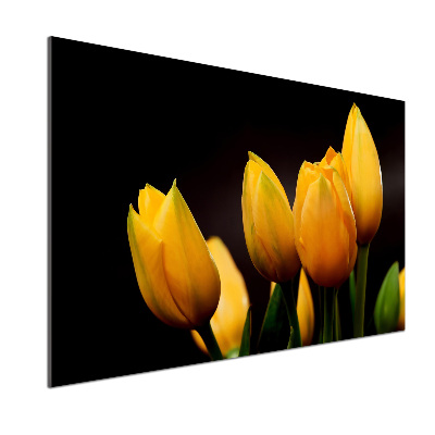 Panel do kuchni Żółte tulipany