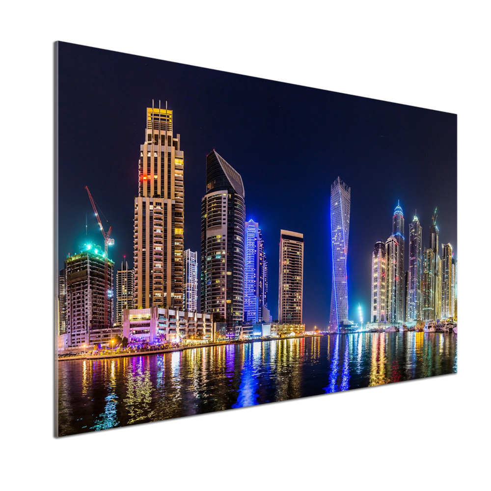 Panel dekor szkło Dubaj nocą