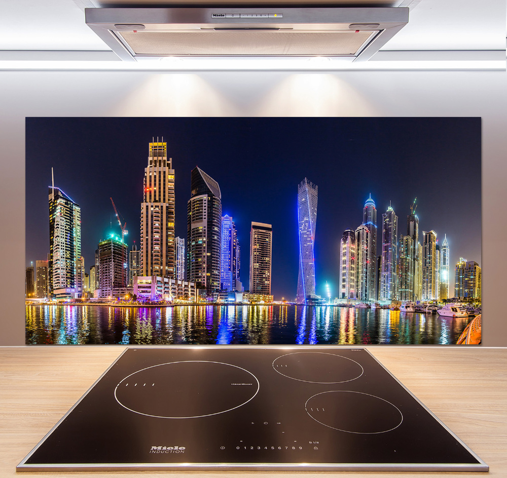 Panel dekor szkło Dubaj nocą