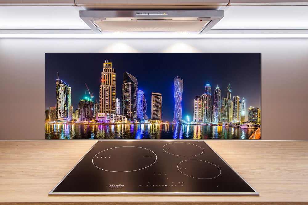 Panel dekor szkło Dubaj nocą