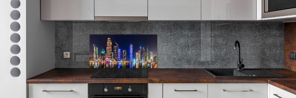 Panel dekor szkło Dubaj nocą