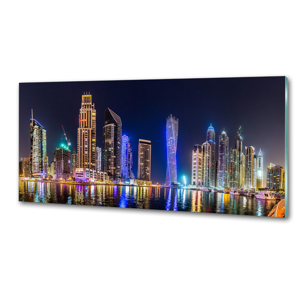 Panel dekor szkło Dubaj nocą