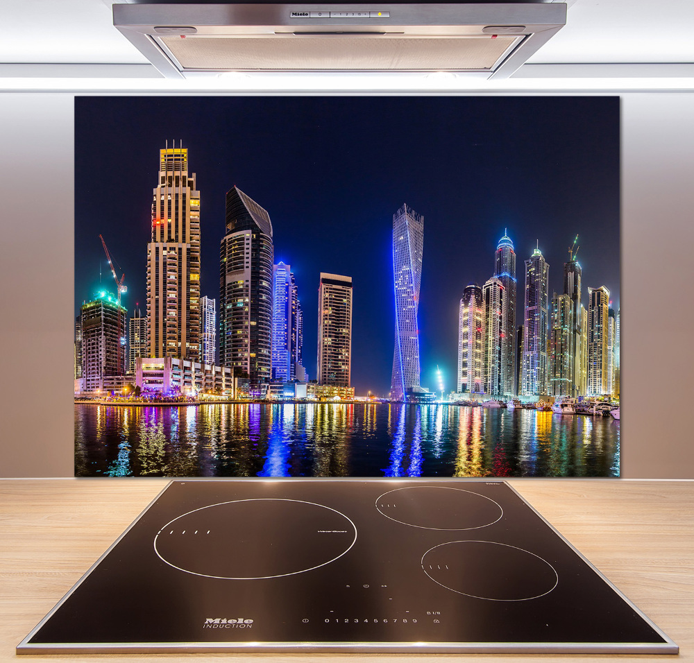 Panel dekor szkło Dubaj nocą