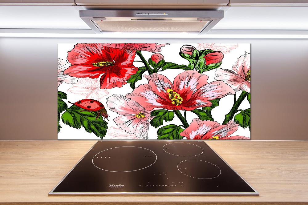 Panel między meble w kuchni Hibiskus
