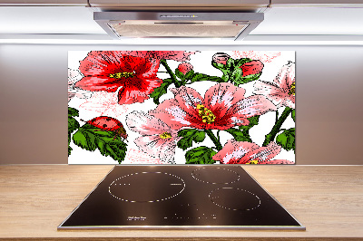 Panel między meble w kuchni Hibiskus