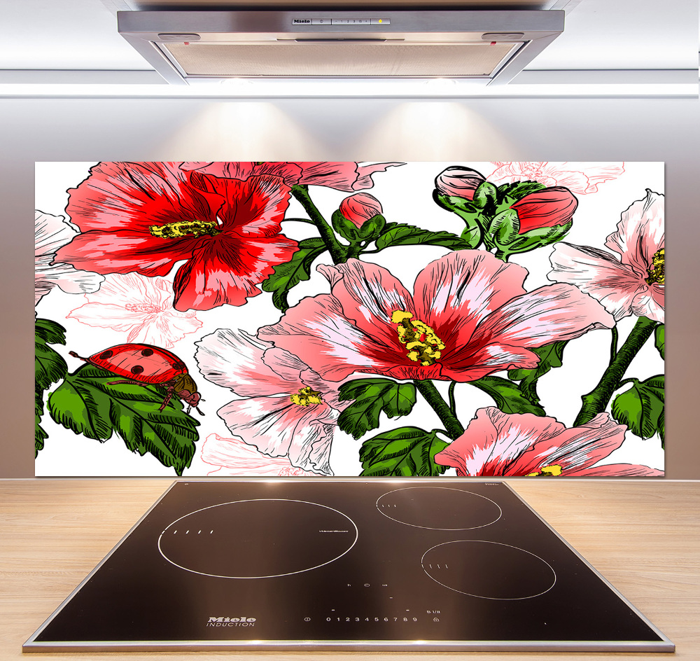 Panel między meble w kuchni Hibiskus