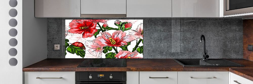 Panel między meble w kuchni Hibiskus