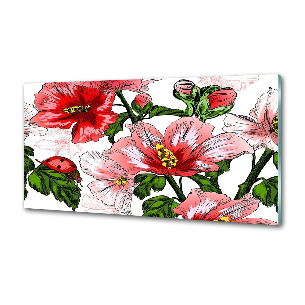 Panel między meble w kuchni Hibiskus
