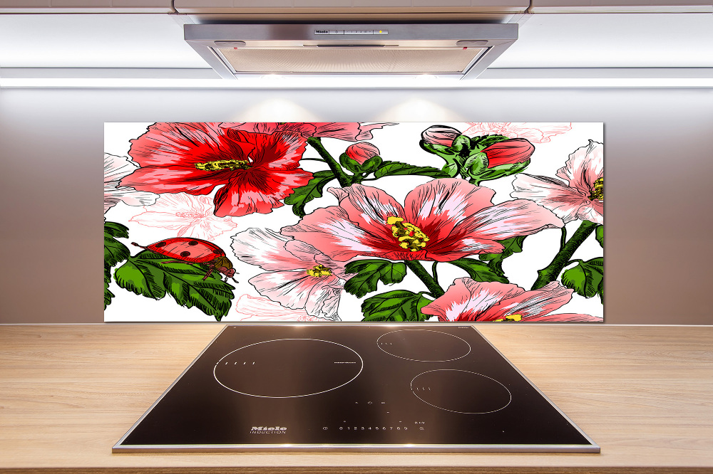 Panel między meble w kuchni Hibiskus