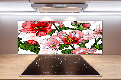 Panel między meble w kuchni Hibiskus