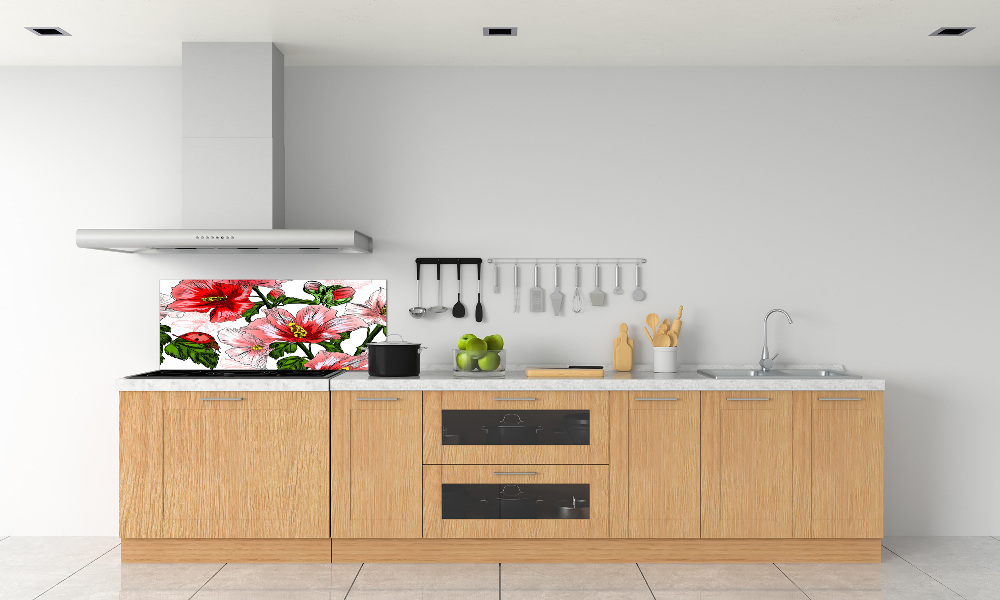 Panel między meble w kuchni Hibiskus
