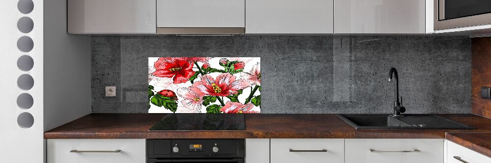 Panel między meble w kuchni Hibiskus
