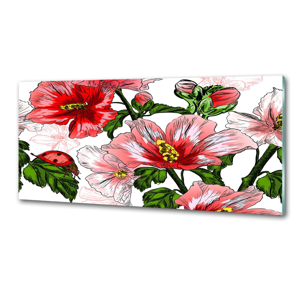 Panel między meble w kuchni Hibiskus