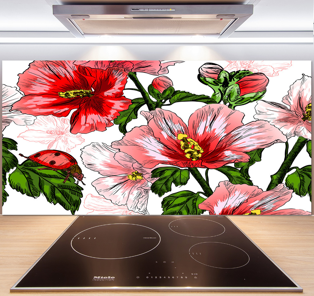 Panel między meble w kuchni Hibiskus