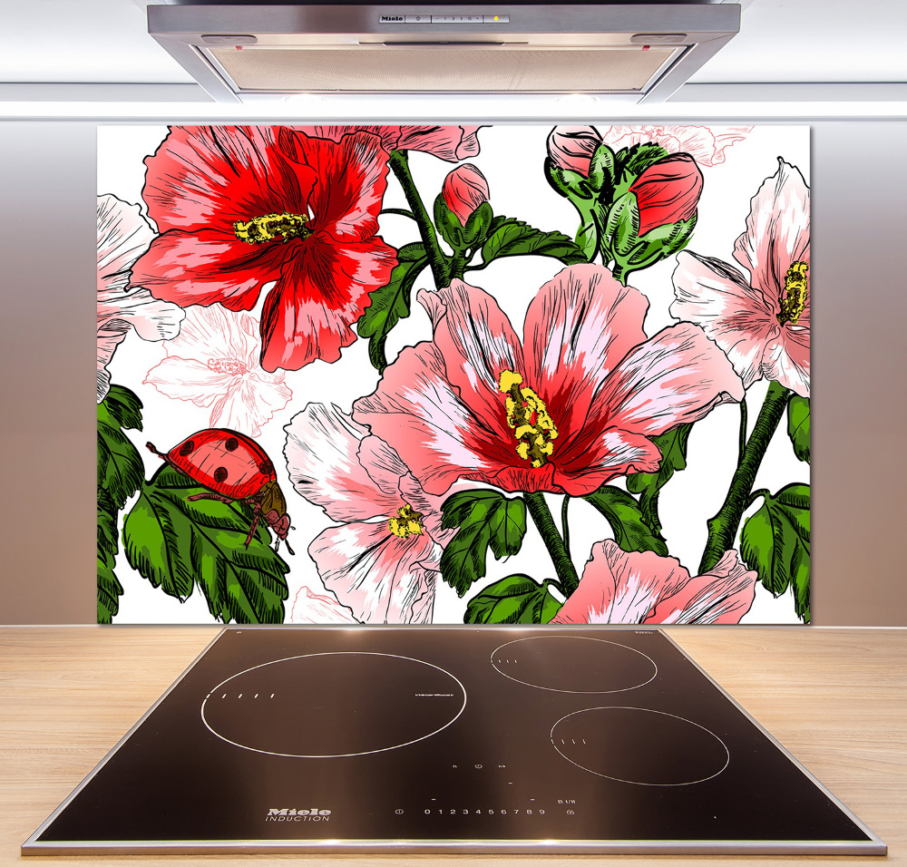 Panel między meble w kuchni Hibiskus