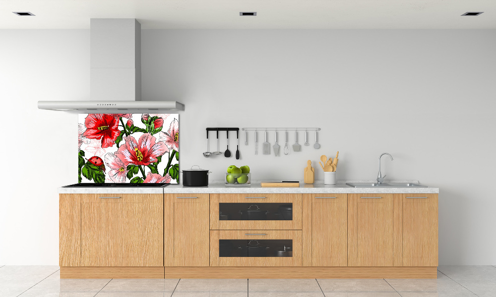 Panel między meble w kuchni Hibiskus