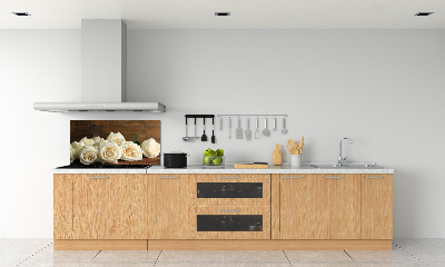 Panel dekor szkło Białe róże