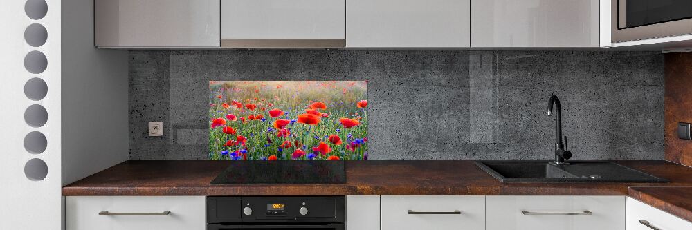 Panel dekor szkło Polne kwiaty