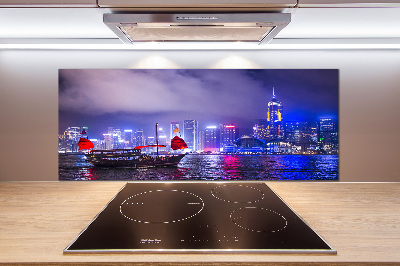Panel do kuchni Hong kong nocą