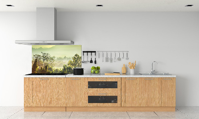 Panel szklany do kuchni Dżungla