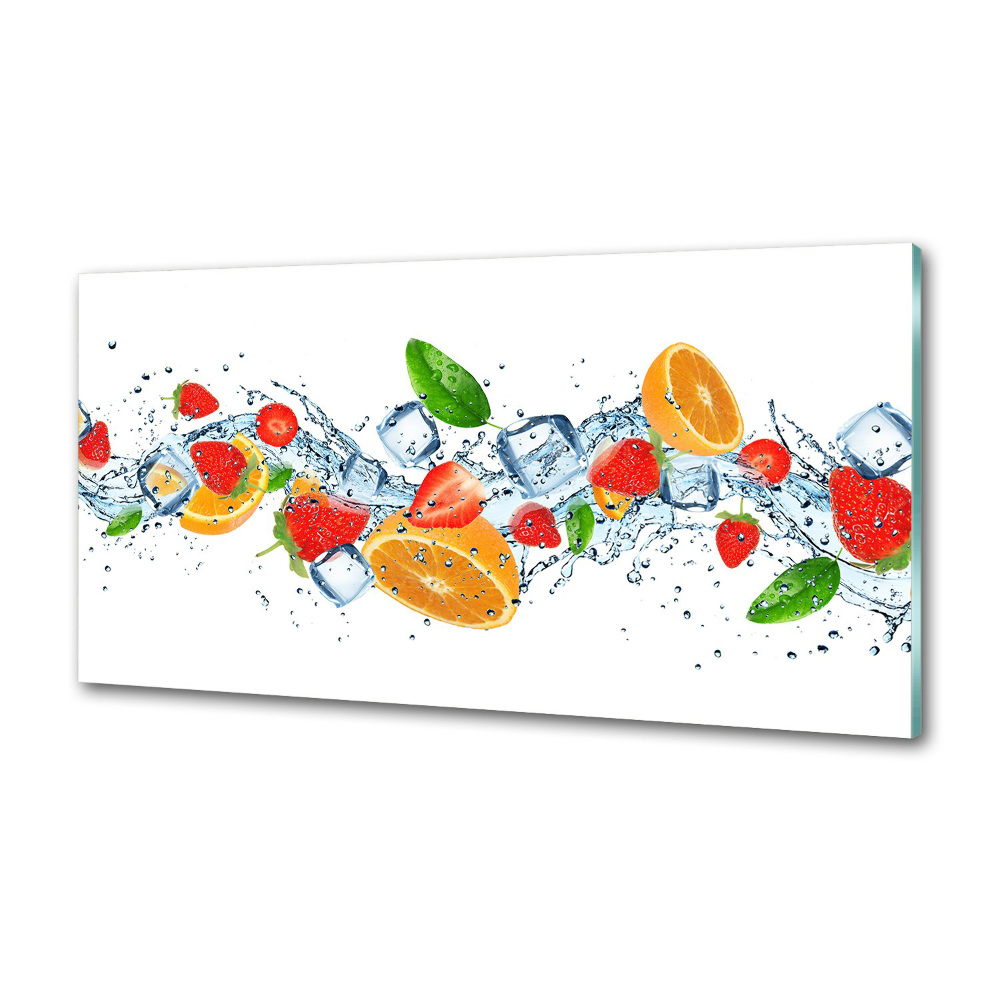 Panel do kuchni Owoce z lodem