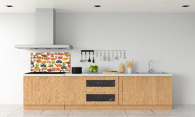 Panel między meble w kuchni Fast food