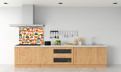 Panel między meble w kuchni Fast food