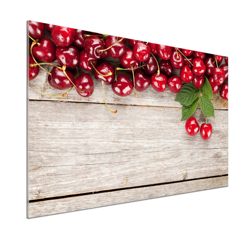 Panel do kuchni Wiśnie na drewnie