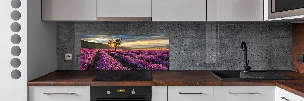 Panel dekor szkło Pole lawendy
