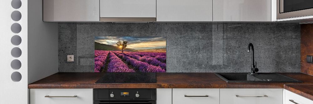 Panel dekor szkło Pole lawendy