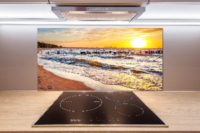 Panel lacobel Zachód słońca plaża
