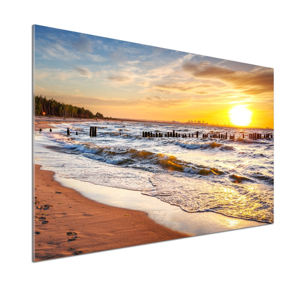 Panel lacobel Zachód słońca plaża