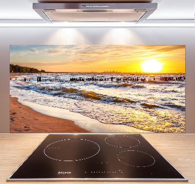 Panel lacobel Zachód słońca plaża