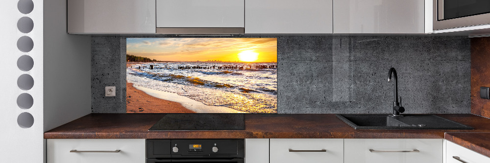 Panel lacobel Zachód słońca plaża