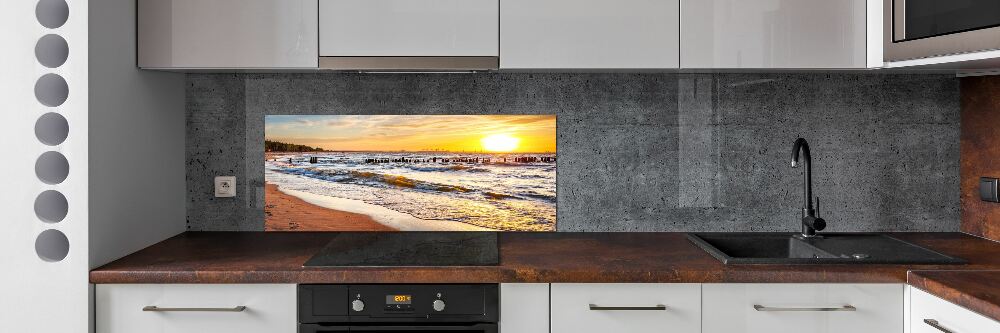 Panel lacobel Zachód słońca plaża