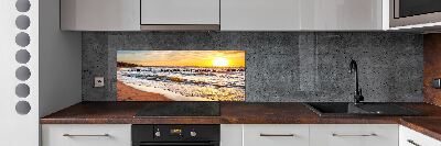 Panel lacobel Zachód słońca plaża