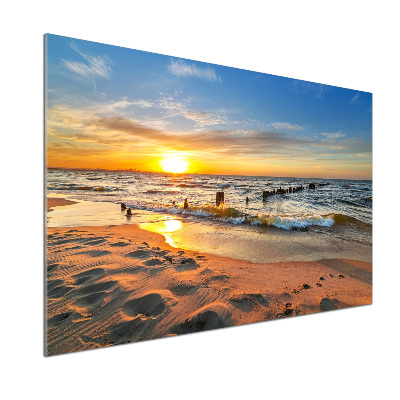 Panel lacobel Zachód słońca plaża