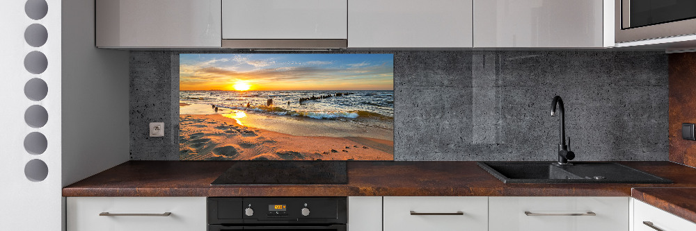 Panel lacobel Zachód słońca plaża