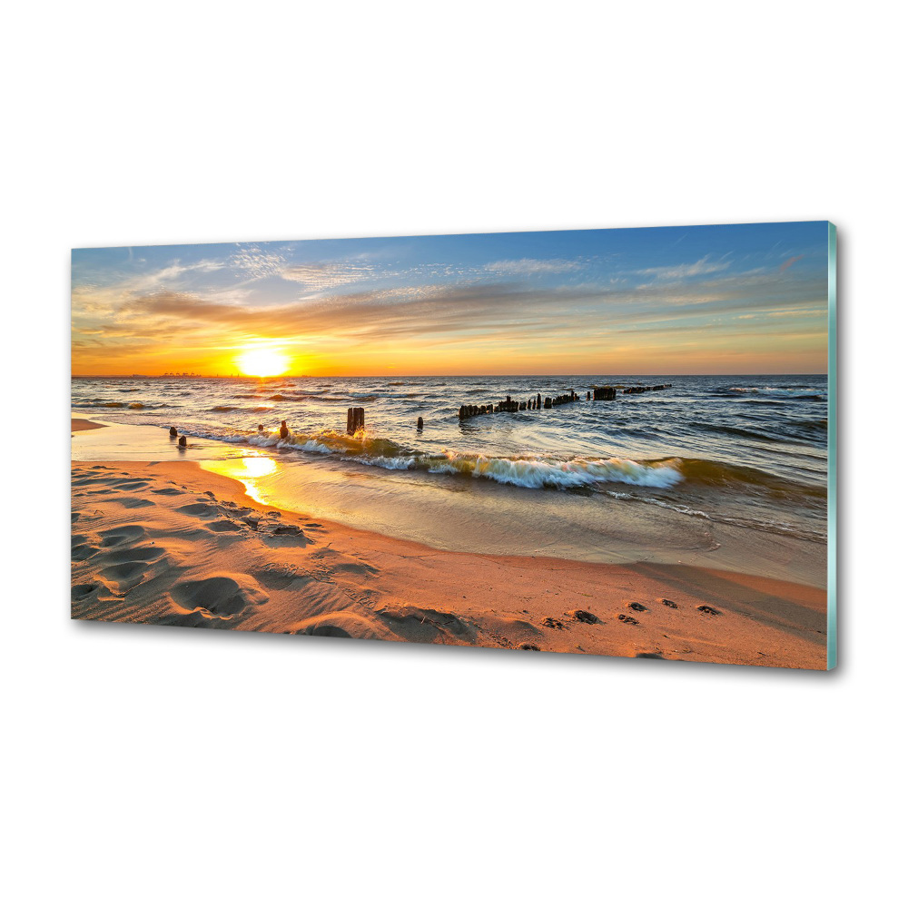Panel lacobel Zachód słońca plaża