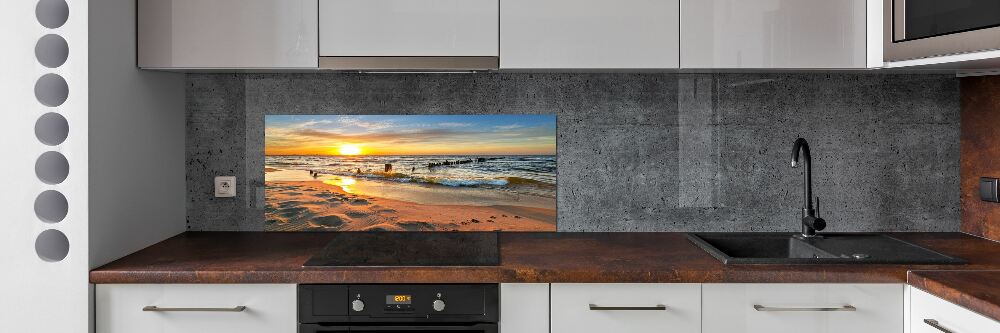 Panel lacobel Zachód słońca plaża